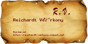 Reichardt Várkony névjegykártya